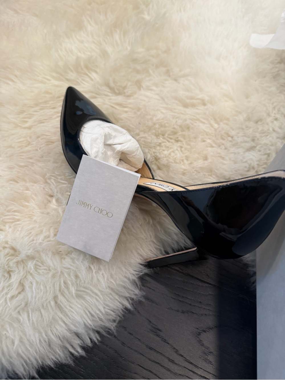 Jimmy Choo Black Patent Leather Pointed Toe Stilettos - Picture 6 of 6